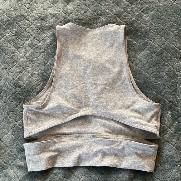 Outdoor voices, Gray sports bra cropped top - Picture 2 of 4